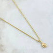 Set Rope Chain 0.95gr / 50cm / 1.2mm + Pendant Saint Michael Archangel 0.35gr / 1.5cm Bordered Charger 1.3gr 18K Yellow Gold (Offer) ©