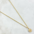 Set Rope Chain 1gr / 50cm / 1.2mm + Pendant Guardian Angel 0.45gr / 1.5cm Matte Circle 1.45gr 18K Yellow Gold (Offer)