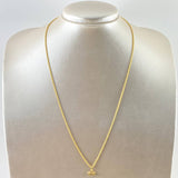 Set Rope Chain 1gr / 50cm / 1.2mm + Pendant Ojos Santa Lucia 0.3gr / 1.1cm Matte 1.3gr 18K Yellow Gold (Offer)