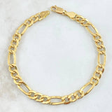 Figaro Bracelet 6.65gr / 21.5cm-6.4mm Yellow Gold +0 18K