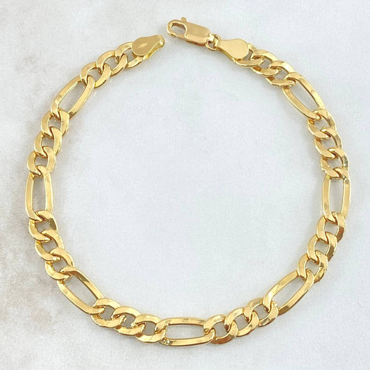 Pulso Figaro 6.77gr / 22cm / 6.4mm Oro Amarillo +0 18K *