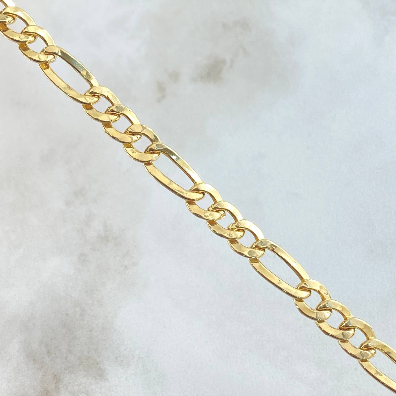 Figaro Bracelet 6.65gr / 21.5cm-6.4mm Yellow Gold +0 18K