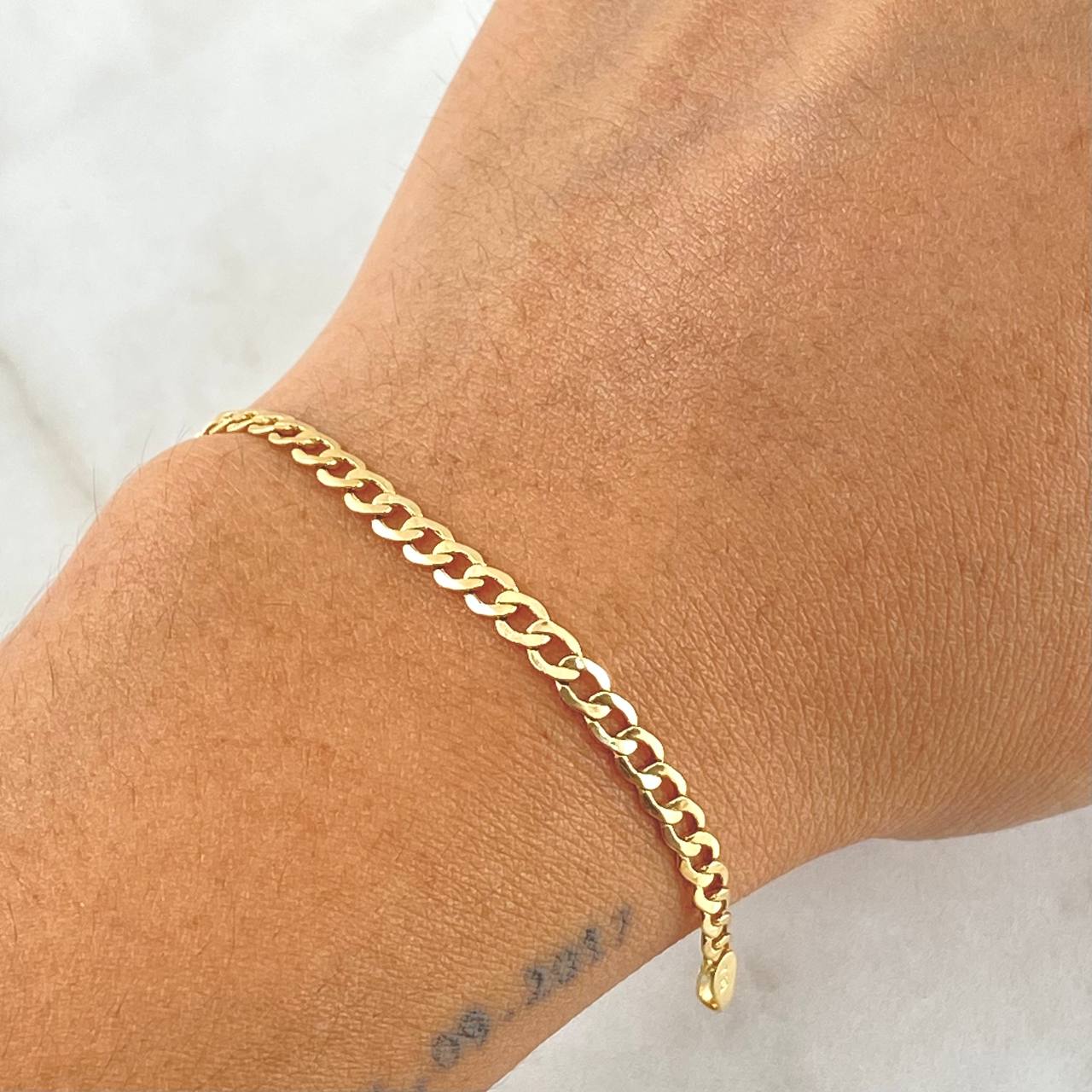 Cuban Links Bracelet 2.2gr / 20.5cm-3.4mm Yellow Gold +1 18K