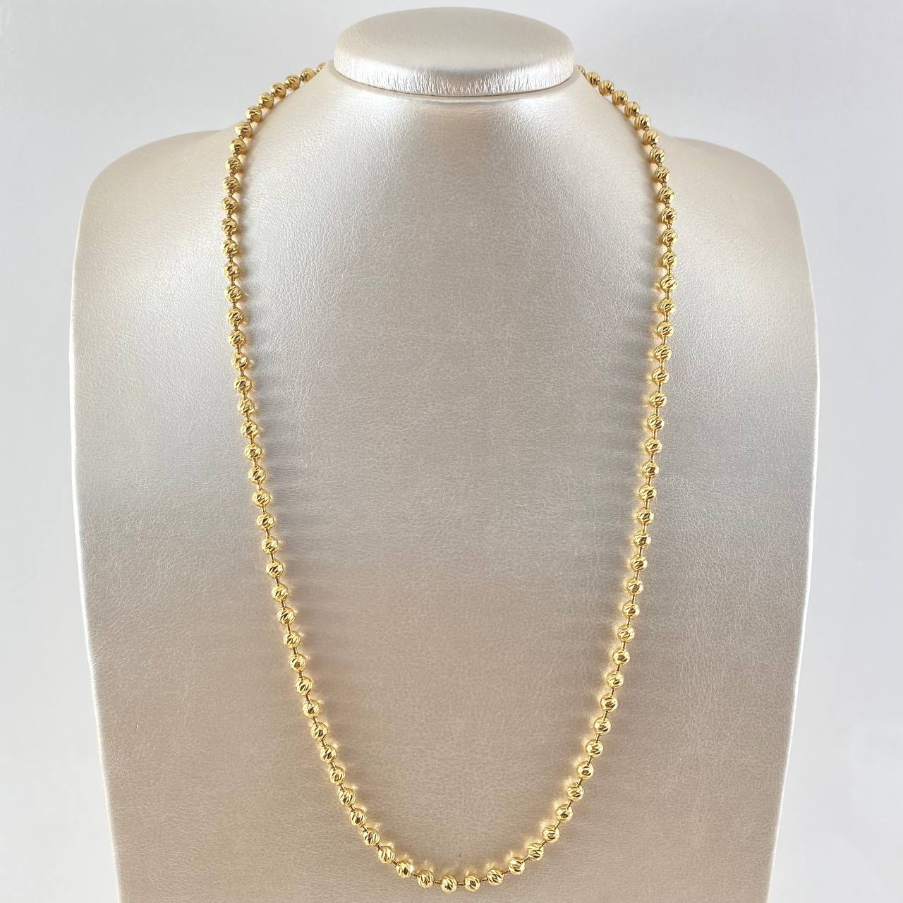 Cadena Militar Diamantada 32.11gr / 60cm / 5mm Oro Amarillo 18K
