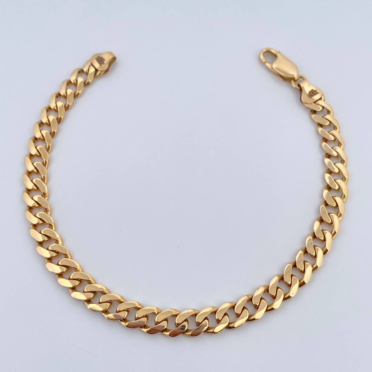 Pulso Cubano 9.4gr / 19.6cm / 5.7mm Oro Amarillo 18K &