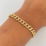 Cuban Links Bracelet 8.95gr / 19.6cm / 5.7mm 18K Yellow Gold &