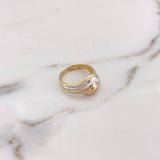 Rustic Ring 3.8gr / T6 1/2 / Three 18K Golds #