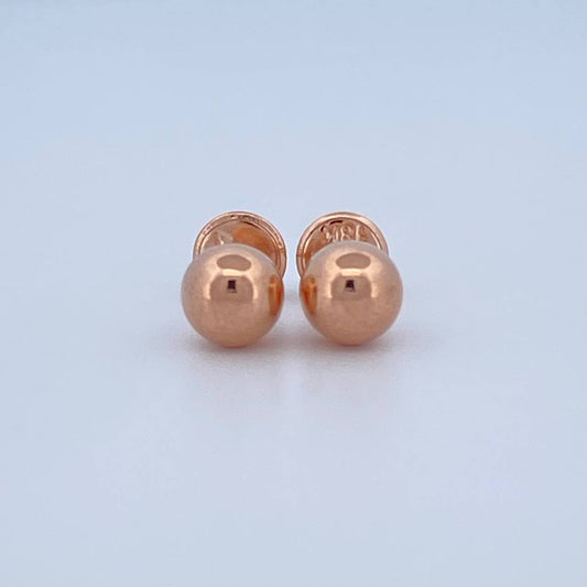 Stud Earrings Bead 0.6gr / 18K Gold &