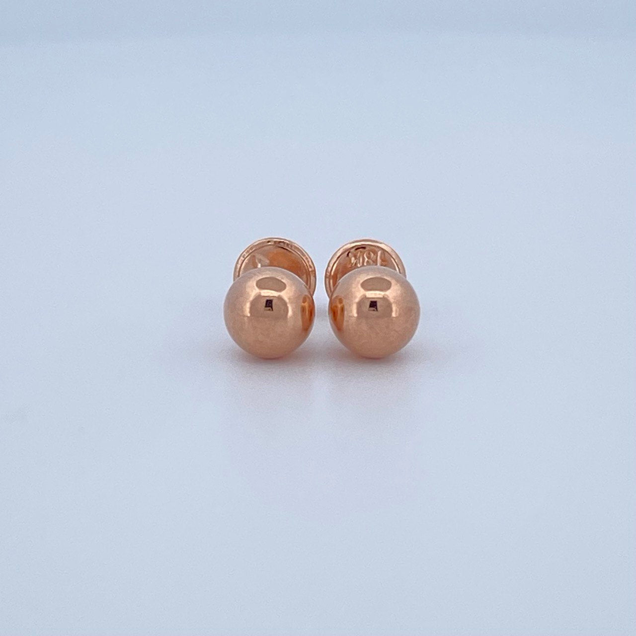 Stud Earrings Bead 0.4gr / 18K Gold &