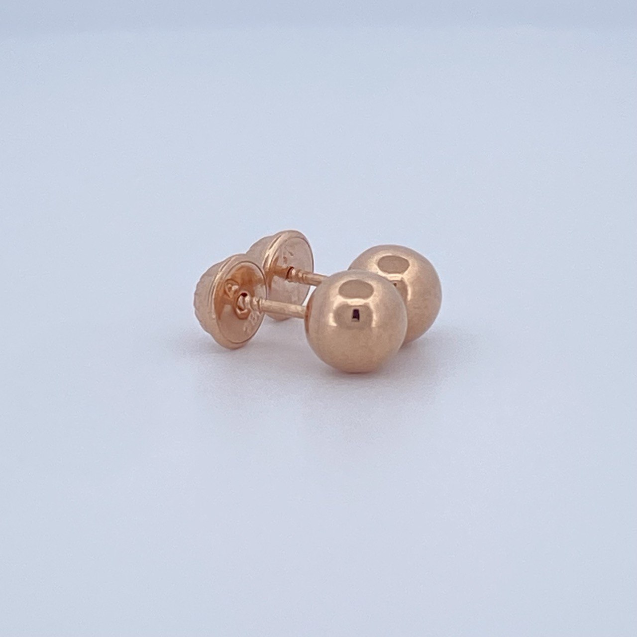 Stud Earrings Bead 0.4gr / 18K Gold &