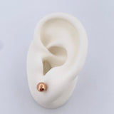 Stud Earrings Bead 0.4gr / 18K Gold &