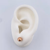 Stud Earrings Bead 0.45gr / 18K Gold &