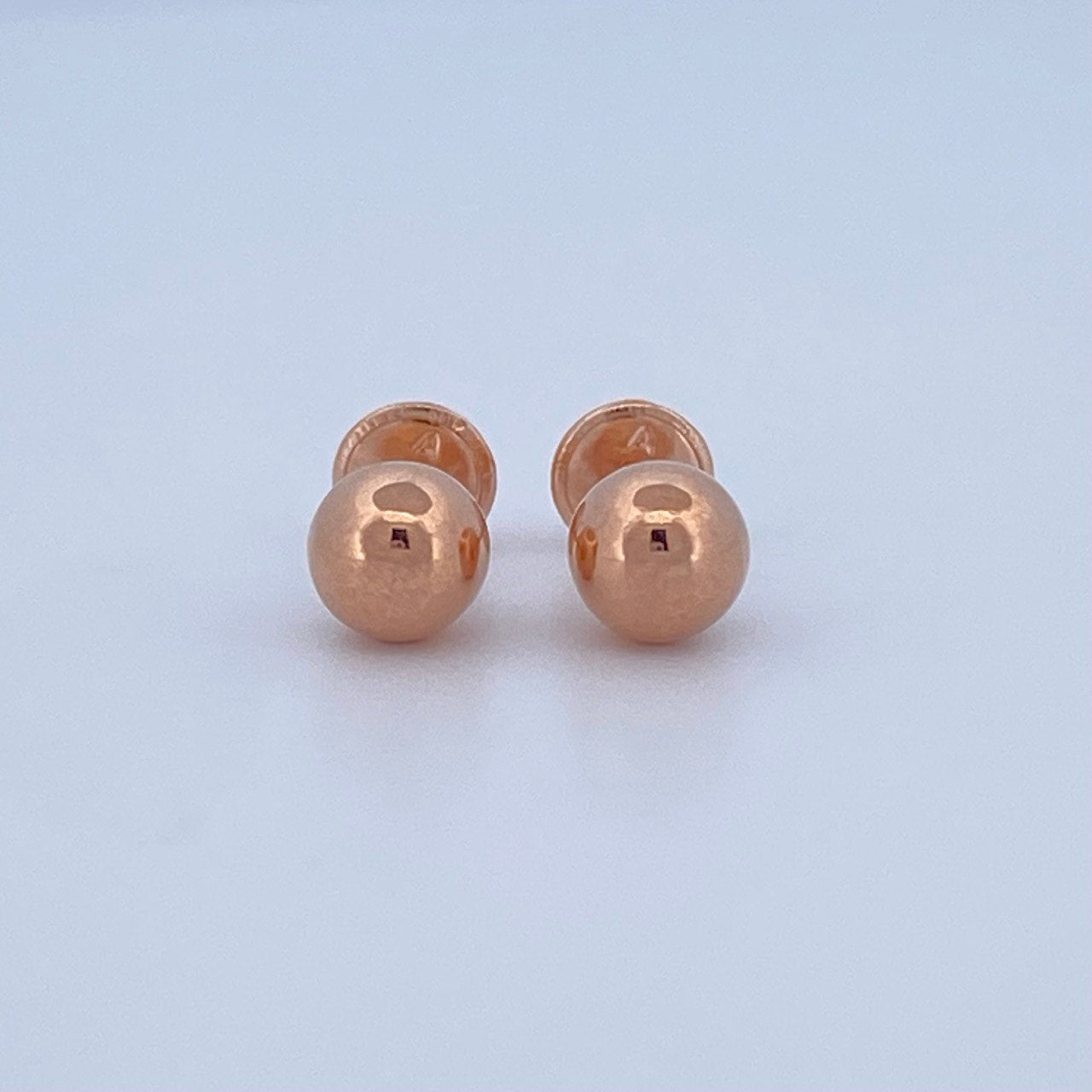Stud Earrings Bead 0.45gr / 18K Gold &