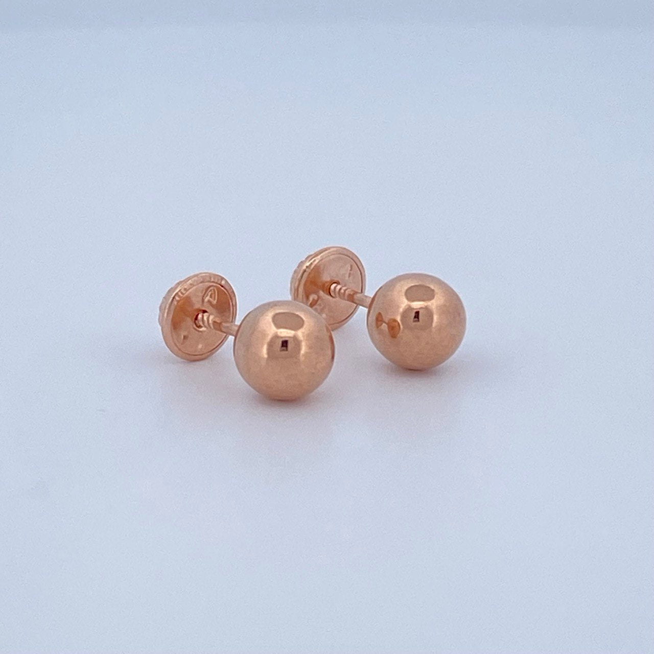 Stud Earrings Bead 0.45gr / 18K Gold &