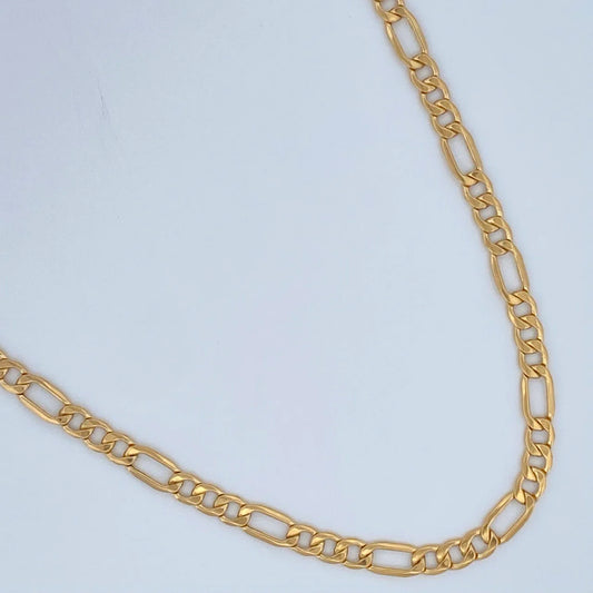 Cadena Figaro 8.85gr / 23 3/4 in / 4mm Oro Amarillo +1 18K $
