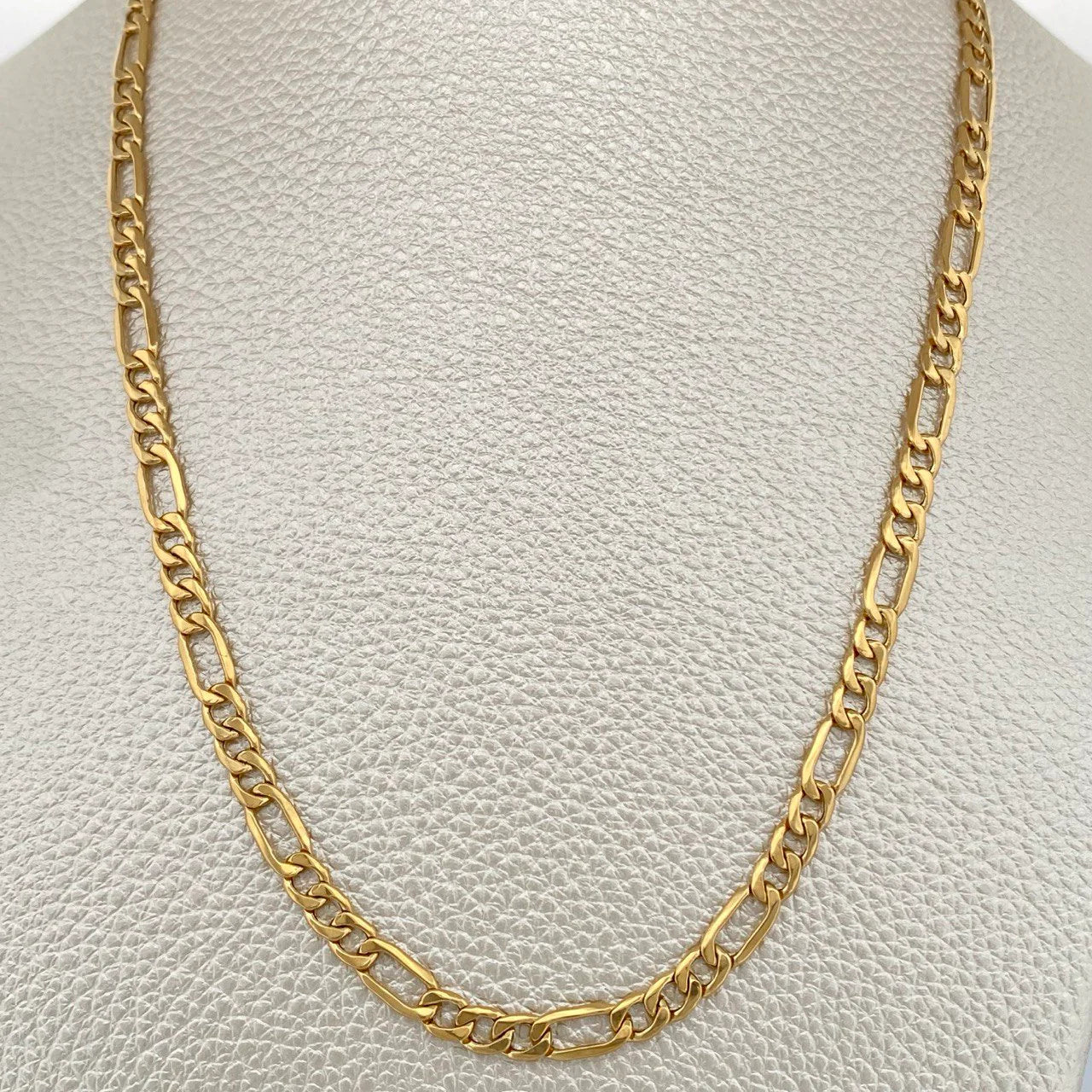 Cadena Figaro 8.85gr / 23 3/4 in / 4mm Oro Amarillo +1 18K $