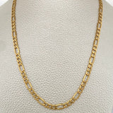 Cadena Figaro 8.85gr / 23 3/4 in / 4mm Oro Amarillo +1 18K $