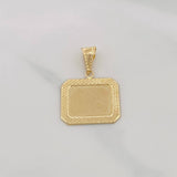 Pendant Rectangular Plate 1.15g / 1 in 18K Yellow Gold