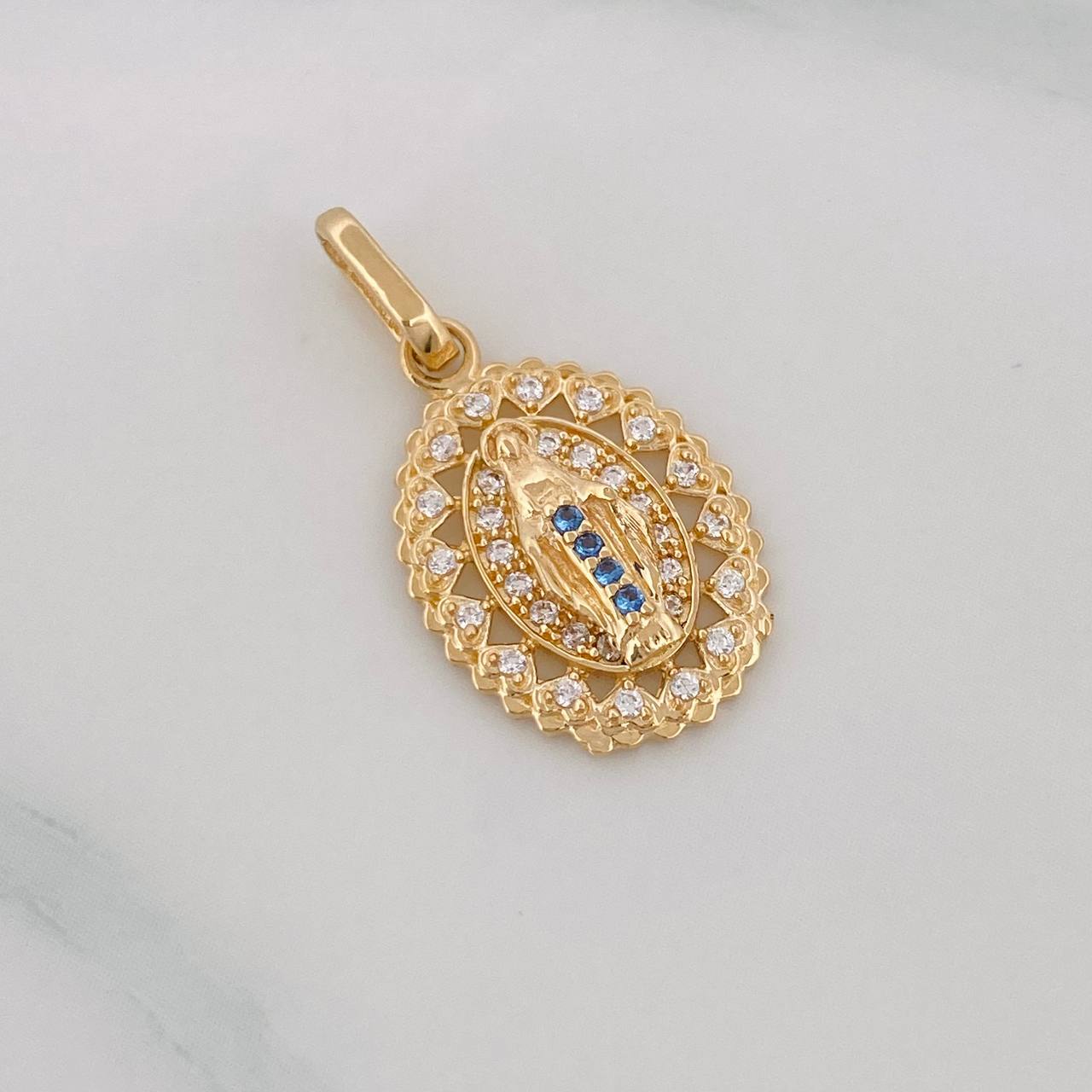 Dije Medalla Virgen Milagrosa 1.65g / 1 in Oro Amarillo 18K