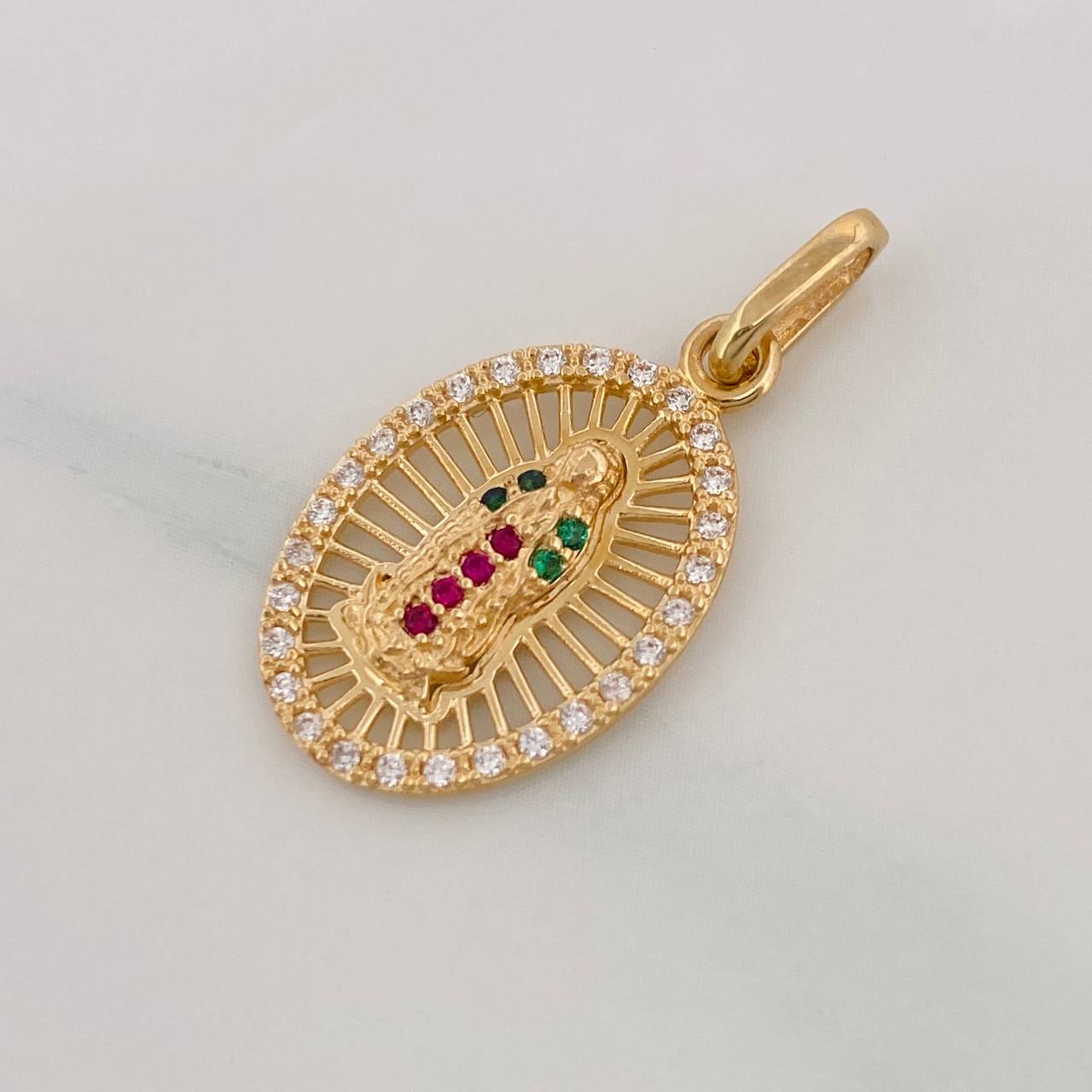 Dije Medalla Virgen Guadalupe 1.65g / 1 in Oro Amarillo 18K