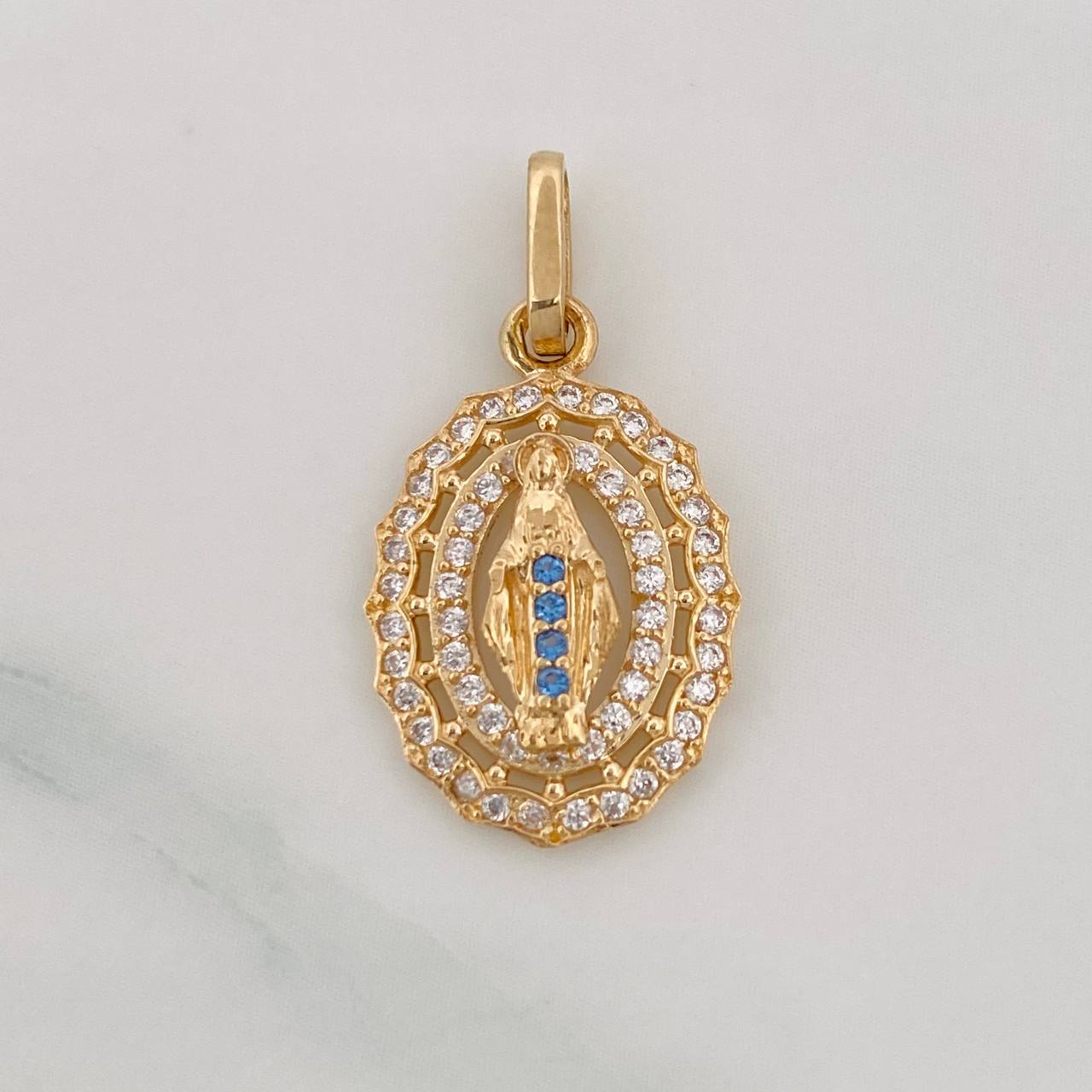Dije Medalla Virgen Milagrosa 1.6g / 1 in Oro Amarillo 18K