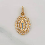 Dije Medalla Virgen Milagrosa 1.6g / 1 in Oro Amarillo 18K