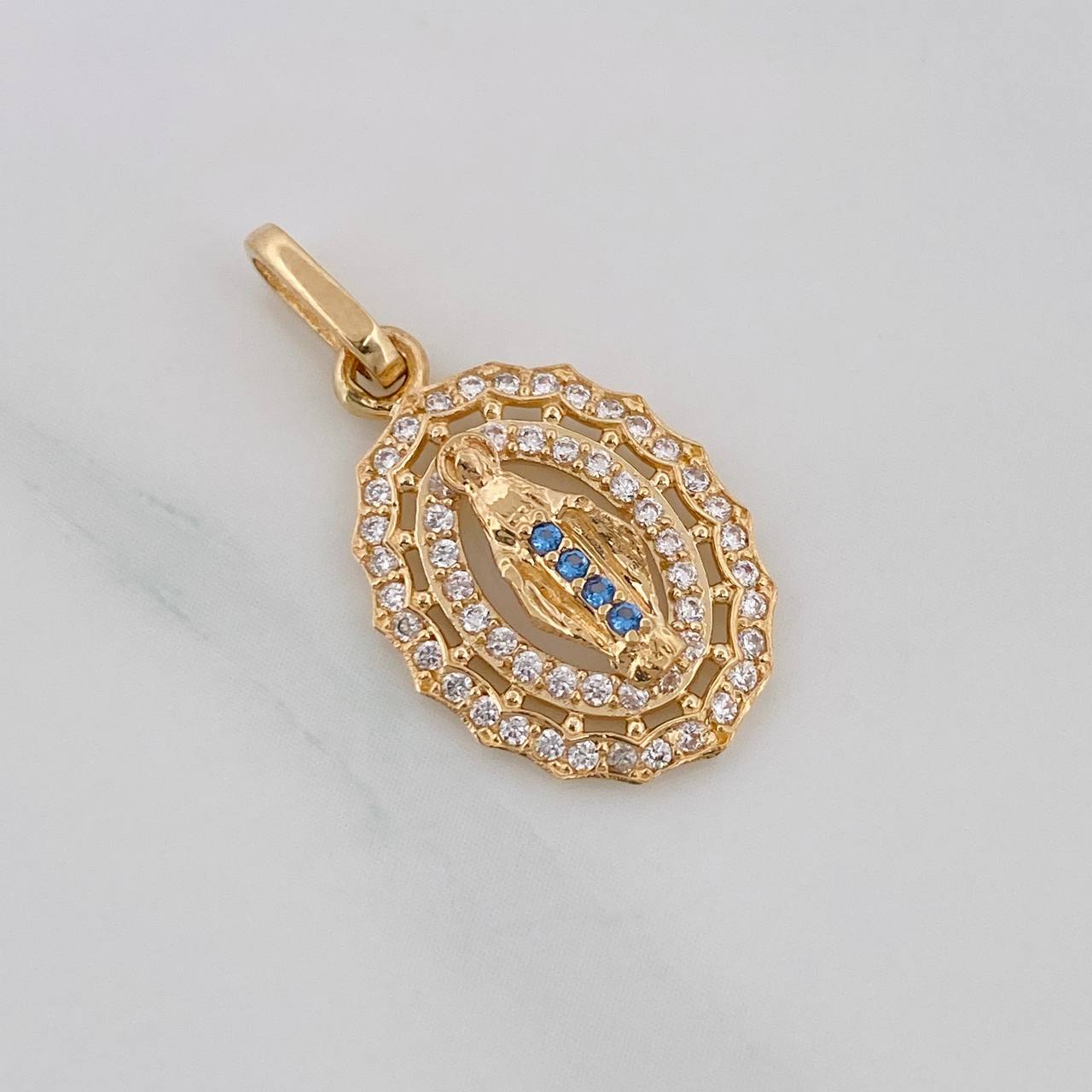 Dije Medalla Virgen Milagrosa 1.6g / 1 in Oro Amarillo 18K