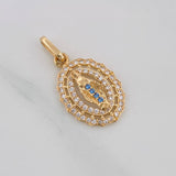 Dije Medalla Virgen Milagrosa 1.6g / 1 in Oro Amarillo 18K