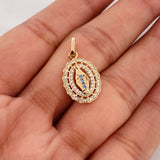 Dije Medalla Virgen Milagrosa 1.6g / 1 in Oro Amarillo 18K