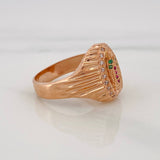 Anillo Virgen Guadalupe 4.9g / T7 3/4 Oro Rosa 18K