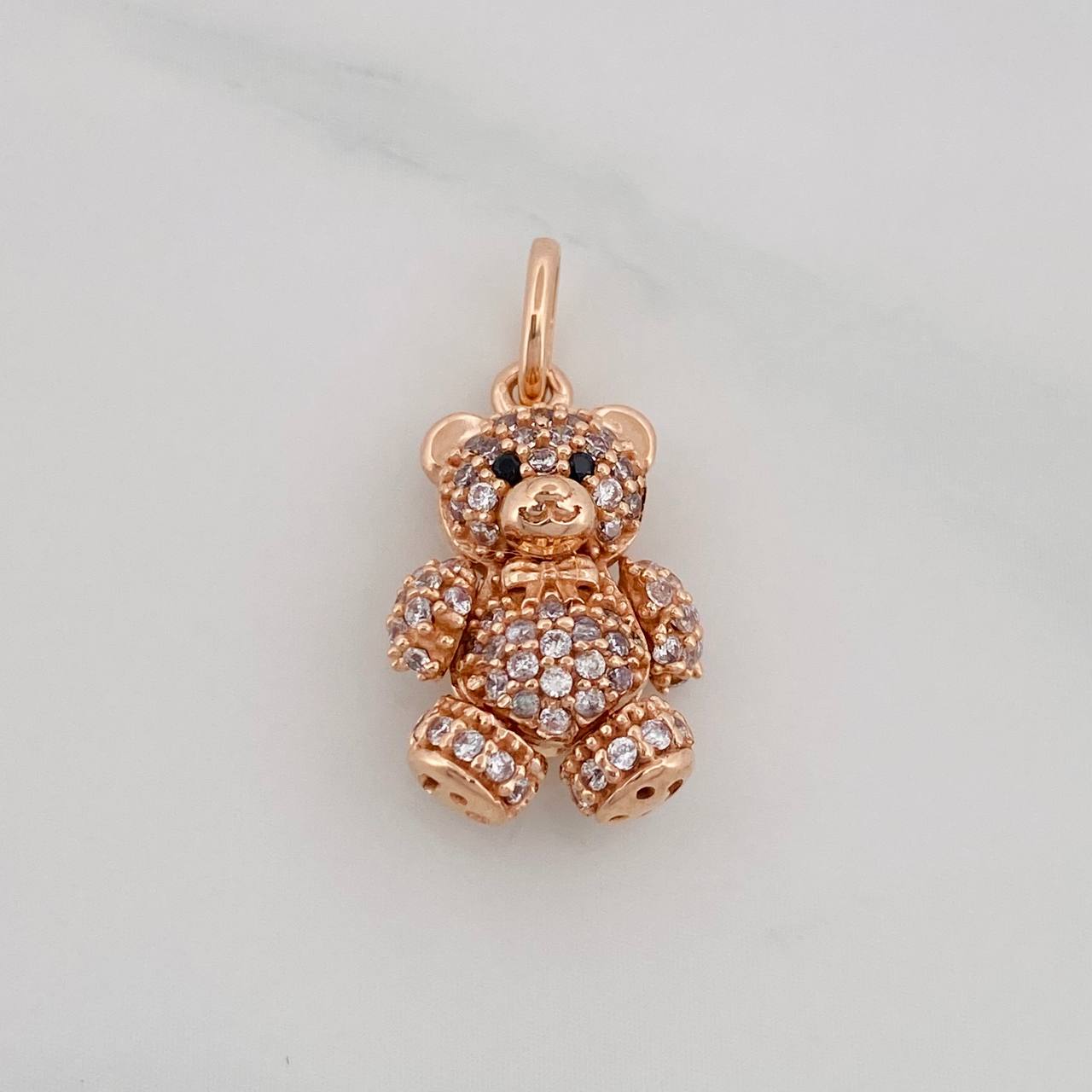 Dije Oso Articulado 2.65g / 3/4 in Oro Rosa 18K