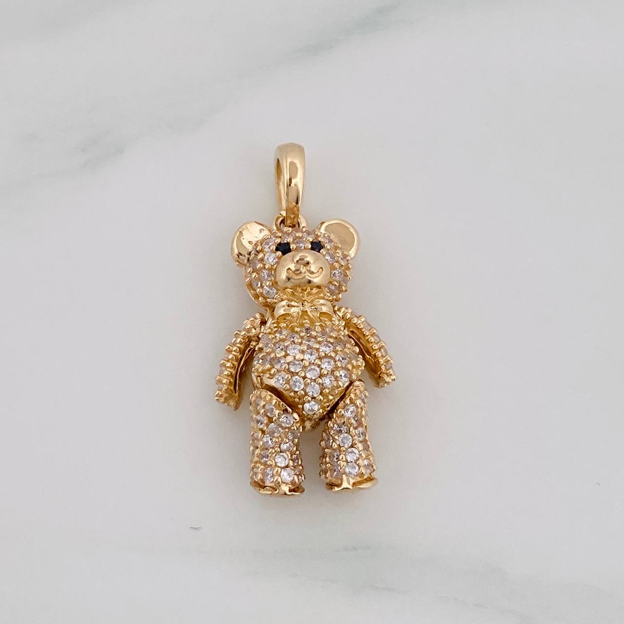 Articulated Bear Pendant 4.35g / 1 in Yellow Gold 18K