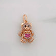 Dije Oso Articulado 2.7g / 3/4 in Oro Rosa 18K