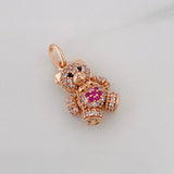 Dije Oso Articulado 2.7g / 3/4 in Oro Rosa 18K