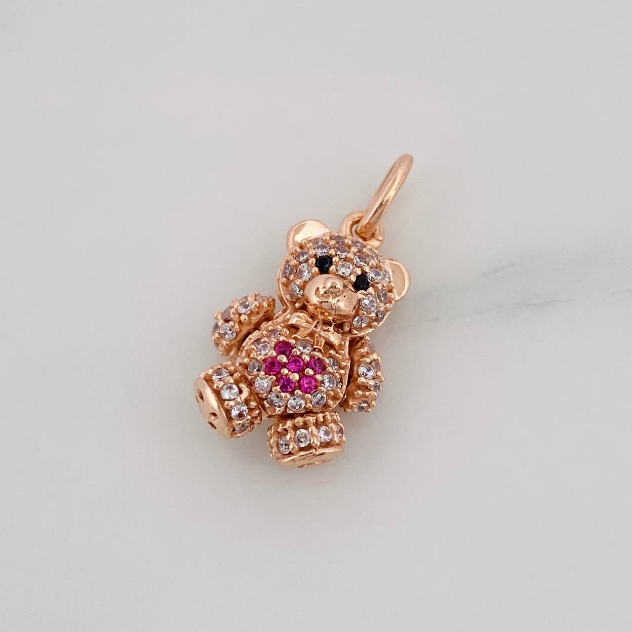 Dije Oso Articulado 2.7g / 3/4 in Oro Rosa 18K