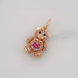 Dije Oso Articulado 2.7g / 3/4 in Oro Rosa 18K