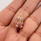 Dije Oso Articulado 2.7g / 3/4 in Oro Rosa 18K