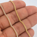 Cadena Franco 5.5gr / 23 1/2 in / Dos Oros Amarillo Blanco +3 18K +