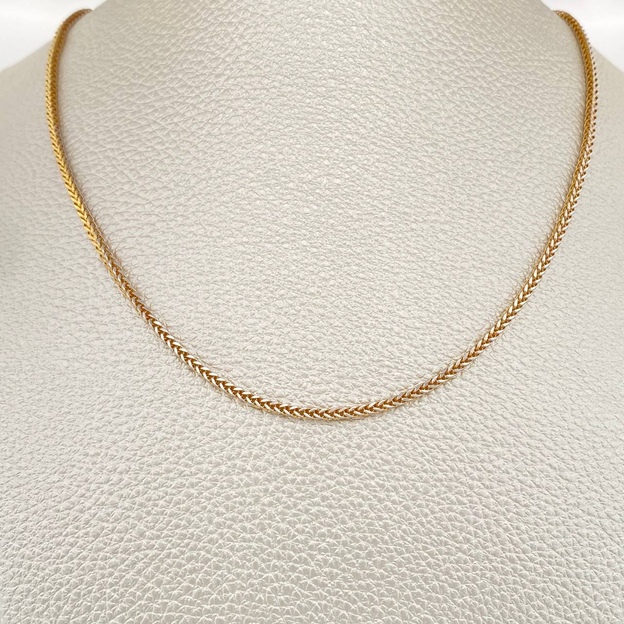 Cadena Franco 5.5gr / 23 1/2 in / Dos Oros Amarillo Blanco +3 18K +