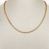 Cadena Franco 5.5gr / 23 1/2 in / Dos Oros Amarillo Blanco +3 18K +