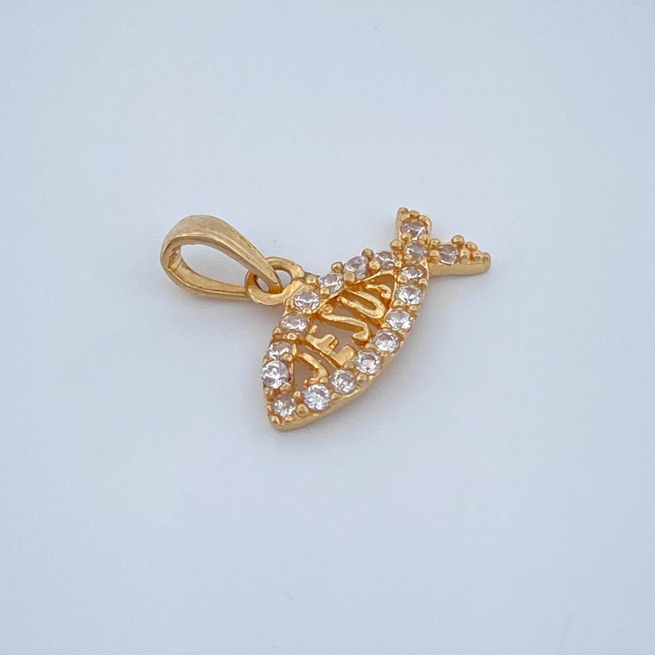 Jesus Fish Pendant 0.65gr / 1/2 in / 18K Gold