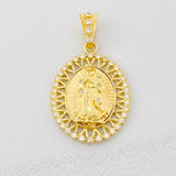 Pendant Virgin of Guadalupe 4.65g / 1 1/2 in Yellow Gold 18K