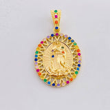 Pendant Virgen de Guadalupe 4.7g / 1 1/2 in 18K Yellow Gold