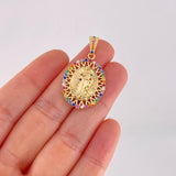 Pendant Virgin of Guadalupe 4.6g / 1 1/2 in Yellow Gold 18K