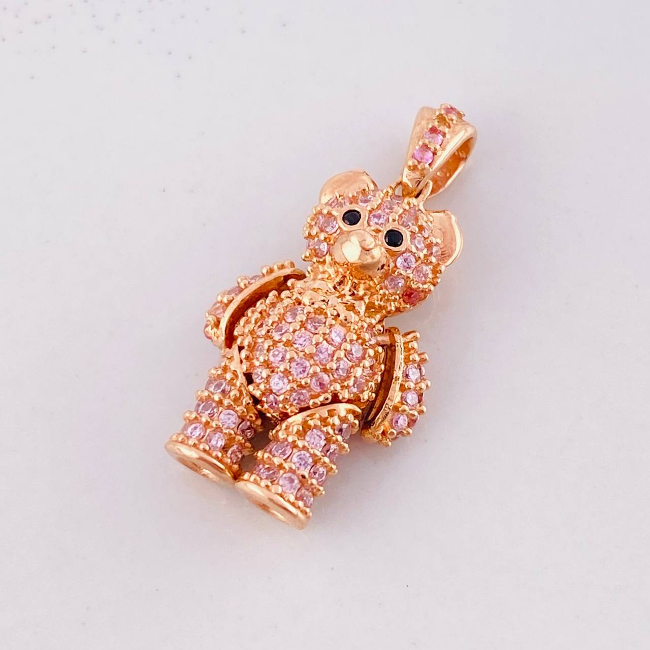 Dije Oso Articulado 3.6g / 1 in Oro Rosa 18K