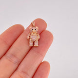 Dije Oso Articulado 3.6g / 1 in Oro Rosa 18K