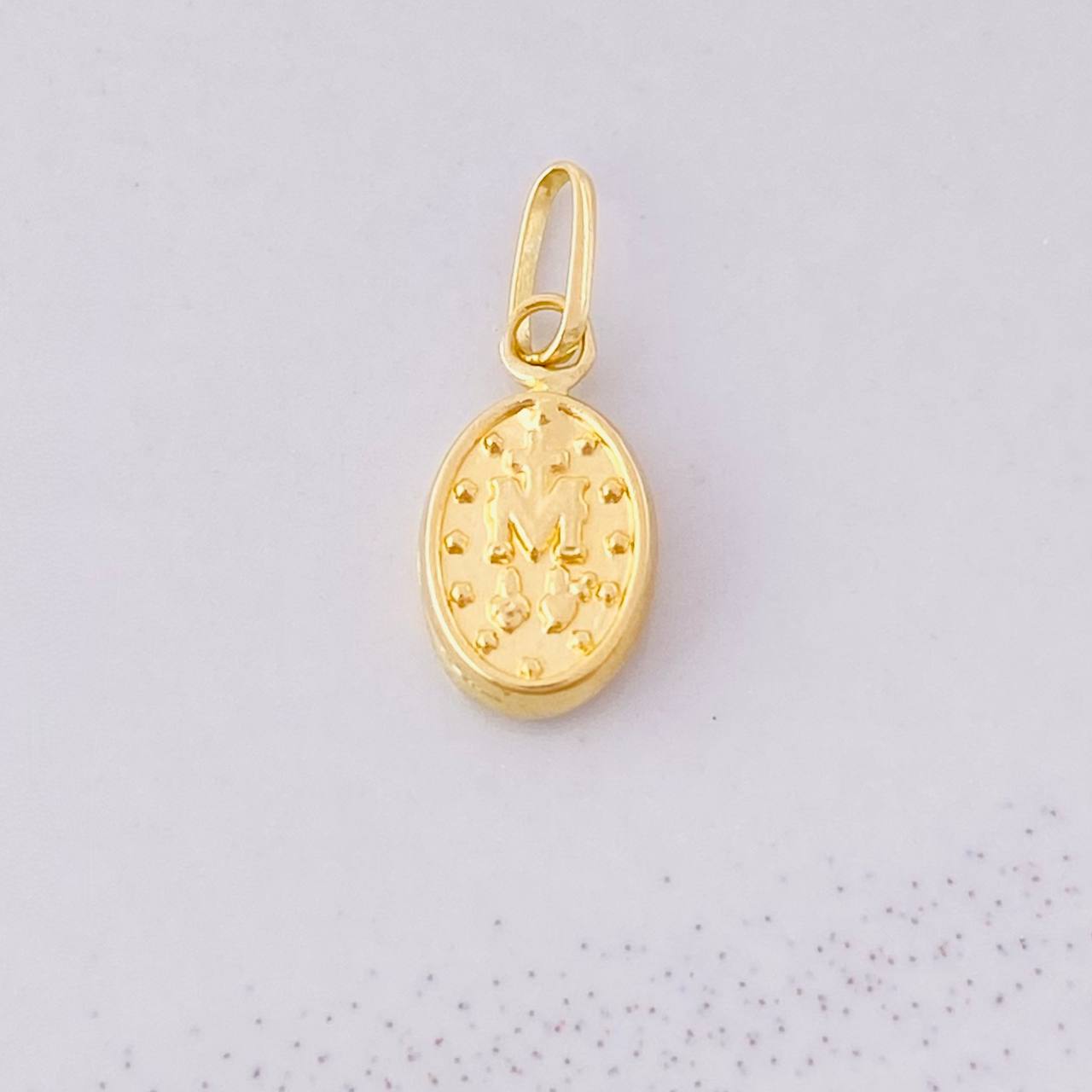 Dije Virgen Milagrosa 0.25g / 1/2 in Oro Amarillo 18K