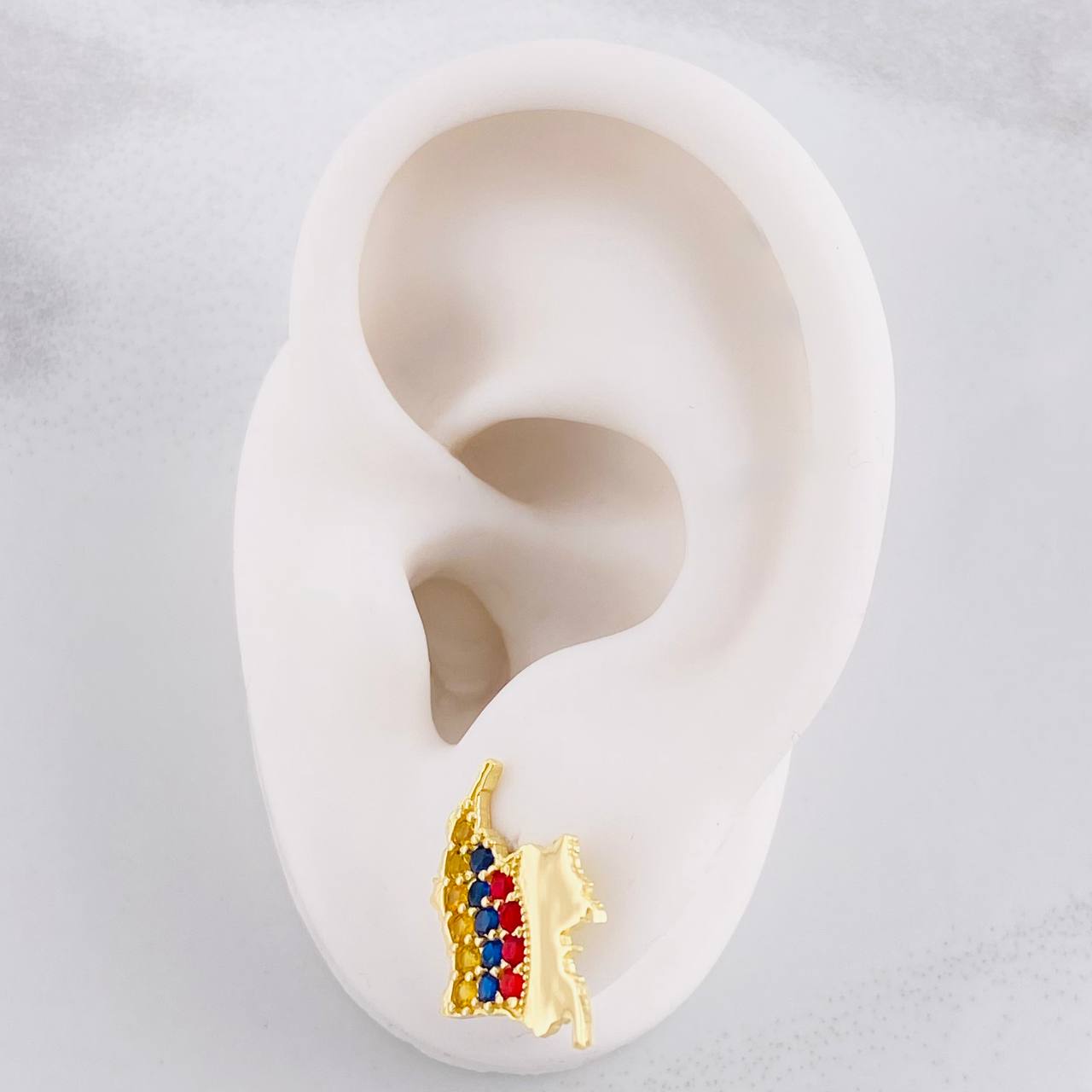 Topos Mapa de Colombia 3.65g / in / 18mm Oro Amarillo 18K