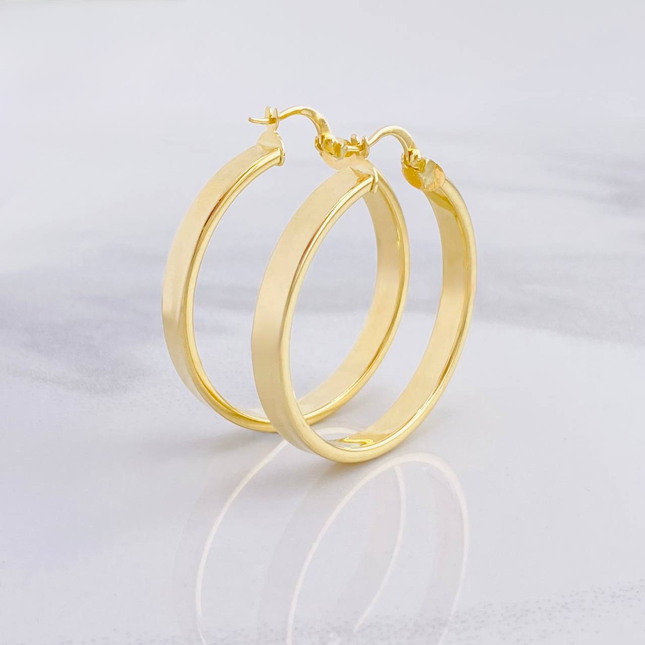 Hoop Earrings Fabi 5.65g / 1 1/2 in Yellow Gold 18K