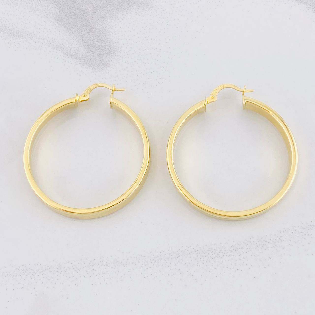 Hoop Earrings Fabi 5.65g / 1 1/2 in Yellow Gold 18K